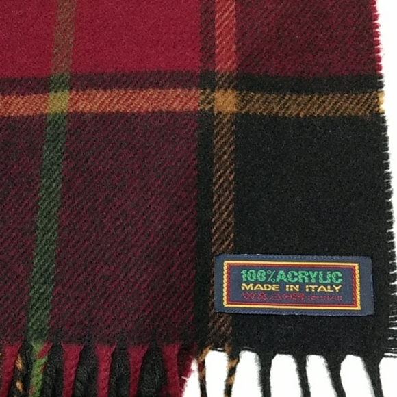 Plaid Scarf Made in Italy - Picture 2 of 2